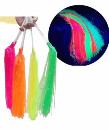 PORRA FLUOR x25 (multicolor, amarrillo, verde, rosa y naranja)